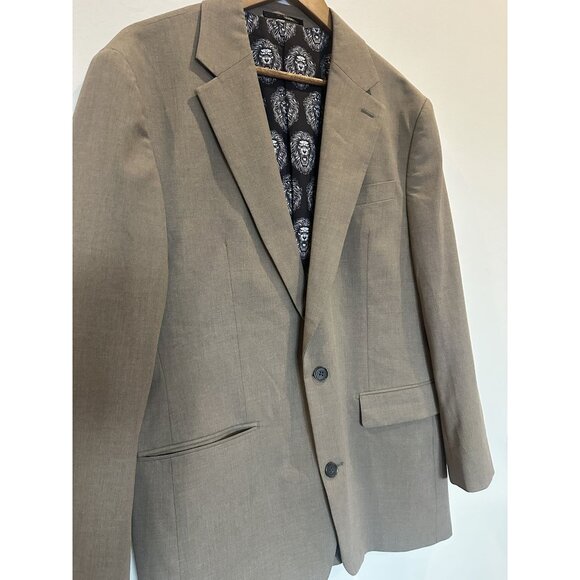 Men’s Heathered Brown 2-Button Blazer Estimated Size 42R - Picture 7 of 8